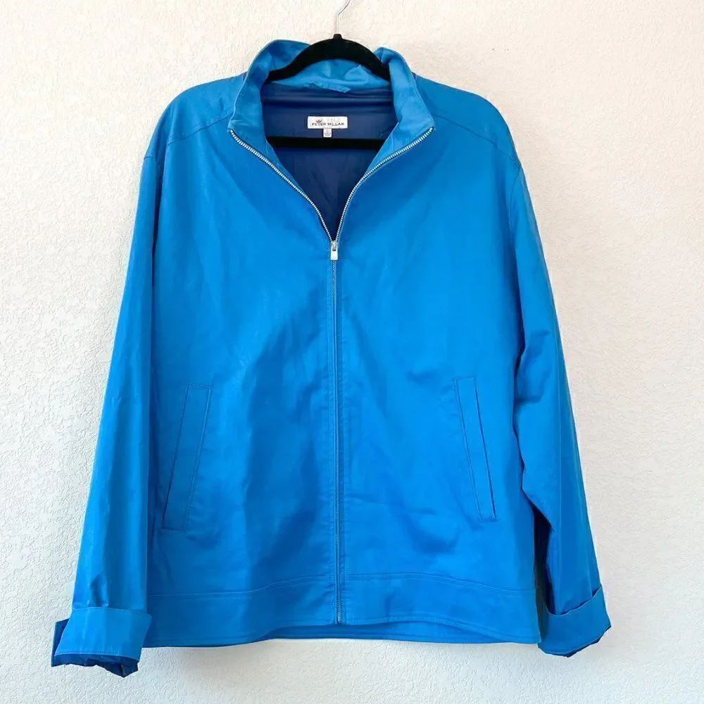 Peter Millar Lightweight Blue Jacket, Size Large
